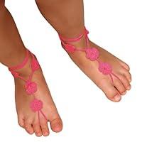 Algopix Similar Product 8 - MCC Flower Barefoot Sandals Boho Beach