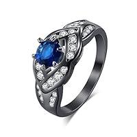 Algopix Similar Product 8 - YAZILIND Black Gold Plated Rings Red
