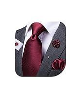 Algopix Similar Product 19 - Dubulle Wine Red Tie Set for Mens