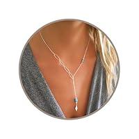 Algopix Similar Product 11 - Annika Bella Turquoise Lariat Necklace