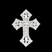 Algopix Similar Product 15 - Rhinestone Cross Applique with