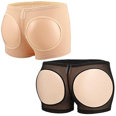 2 Pack Women Butt Lifter Panties Padded Shapewear Hip Enhancer Pads Shorts  Seamless Underwear Tummy Control Boyshorts