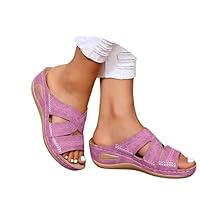 Algopix Similar Product 20 - KAPRIOY Wedge Sandals for Women Yoga