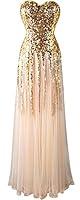 Algopix Similar Product 3 - Angelfashions Womens Gold Sequin