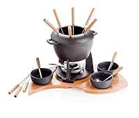 Algopix Similar Product 9 - Brandani Halfmoon Fondue Set of 17