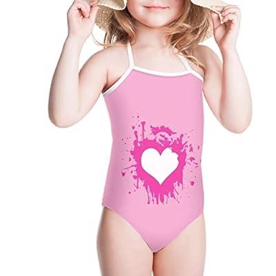 Best Deal for Heart Shaped Pink Girl Child Swimwear Kids Summer Beach One