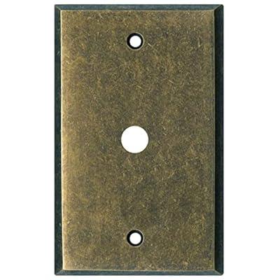 Traditional Forged Brass Double Gang Push Button Switch Plate in  Antique-by-Hand