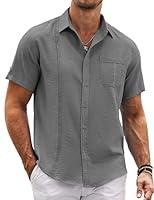 Algopix Similar Product 13 - COOFANDY Mens Short Sleeve Casual