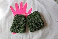 Algopix Similar Product 7 - Dark Sage 4x3 Inch Fingerless Gloves