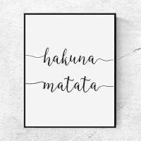 Algopix Similar Product 14 - Hakuna Matata Wall Art Motivational