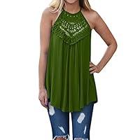 Algopix Similar Product 4 - Womens Halter Sleeveless Lace Crochet