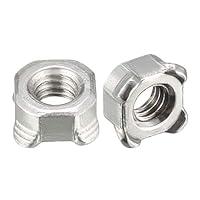 Algopix Similar Product 13 - uxcell Weld NutsM4 Square UNC Coarse