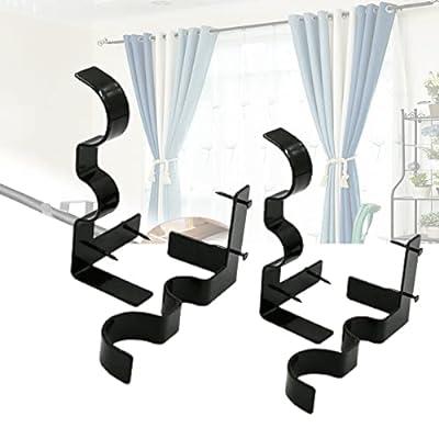 Best Deal for 4pcs Nail Free Curtain Rod Holder Metal No Drill
