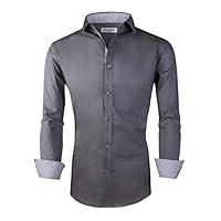 Algopix Similar Product 4 - Alex Vando Mens Dress Shirts Regular