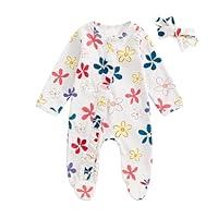 Algopix Similar Product 7 - Newborn Footie Romper With Headband