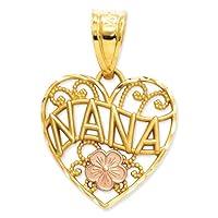 Algopix Similar Product 14 - Core Gold 14k Twotone NANA Heart