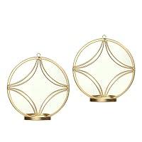Algopix Similar Product 1 - Hosley Set of 2 Wall Gold Finish Circle