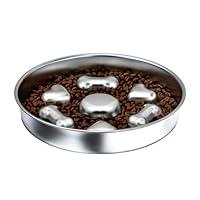 Algopix Similar Product 3 - Slow Feeder Dog Bowls NonSlip Metal