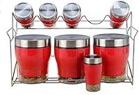 Algopix Similar Product 7 - 9 Piece Stainless Steel Red Color And