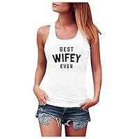 Algopix Similar Product 16 - Rishine Letter Print Vest T Shirt
