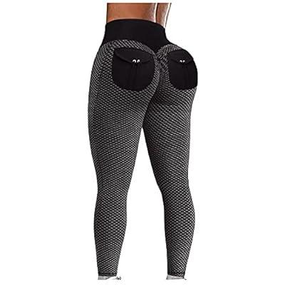 Buy High Waist Yoga Pants with Pockets, Women's Honeycomb