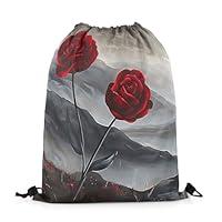 Algopix Similar Product 3 - Manfei Red Roses Waterproof Drawstrings