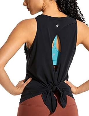 Best Deal for CRZ YOGA Women's Pima Cotton Workout Sleeveless Shirts
