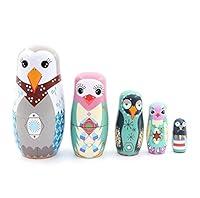 Algopix Similar Product 2 - NMGMJQ Matryoshka Stacking Dolls 5Pcs