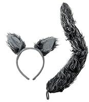 Algopix Similar Product 3 - J24630 Wolf Ears  Tail Set Gray One