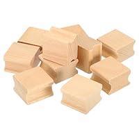 Algopix Similar Product 7 - PATIKIL 30x30mm Blank Wood Rubber Stamp