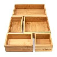 Algopix Similar Product 14 - Bamboo Drawer Organiser  Set of 5  5