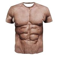 Algopix Similar Product 11 - Sharemen Men Funny Muscle Tee Shirt