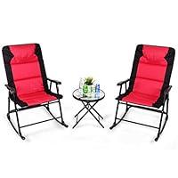 Algopix Similar Product 7 - Giantex 3 PCS Folding Bistro Set
