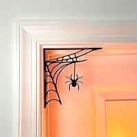 Algopix Similar Product 11 - Spooky Web with Spider Door Corner