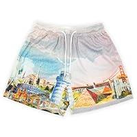 Algopix Similar Product 13 - MECHENG Mens Boho Graphic Print Shorts