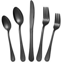 Algopix Similar Product 12 - Matte Black Silverware Set Nicekitchen
