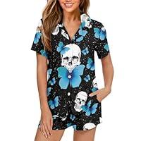 Algopix Similar Product 3 - Suhoaziia Skull Butterfly Womens