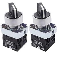 Algopix Similar Product 19 - TWTADE  2Pcs 22mm Selector Switch 2 NO