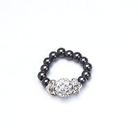 Algopix Similar Product 18 - Silver Crystal Shamballa Magnetic