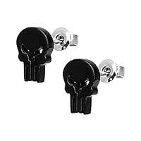 Algopix Similar Product 19 - Marvel Punisher Skull Logo Earrings