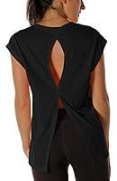Algopix Similar Product 4 - icyzone Open Back Workout Top Shirts 