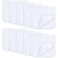 Algopix Similar Product 9 - Comfy Cubs Muslin Burp Cloths Set Large