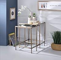 Algopix Similar Product 3 - Benzara Nesting Table Clear And