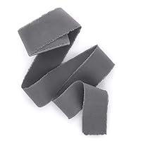 Algopix Similar Product 13 - Grey 1 inch wide 5 yds frayed edges