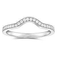 Algopix Similar Product 16 - Sterling Silver Curved Wedding Band