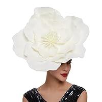 Algopix Similar Product 15 - LDFWAY Large Flower Fascinators for