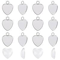 Algopix Similar Product 14 - UNICRAFTALE about 50 Sets Heart Pendant