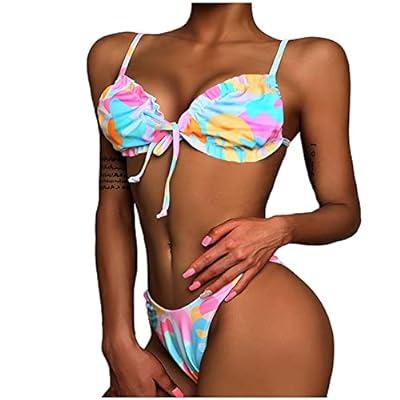 Swim Suits for Women 2024 Bikini Set Women Swim Top Sexy Push Up Bikini  Vintage Beach Hawaii Swimwear