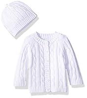 Algopix Similar Product 4 - Baby Dove Cable Knit Cardigan  Beanie