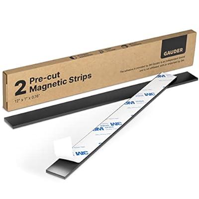 GAUDER Magnetic Strips with Adhesive Backing (6 Inches) | 10 Pack Magnetic  Tape Strips with Adhesive Backing | Heavy Duty Magnet Strips for Tools